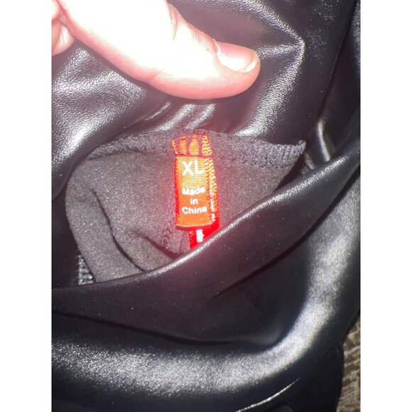 Tagoo Women's Stretchy Faux Leather Leggings Pants, High Waisted Tights - XL - Picture 3 of 6